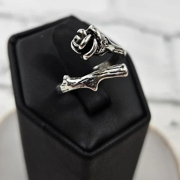 Thorny Rose Adjustable Fashion Ring A5 x3 - Picture 9 of 14